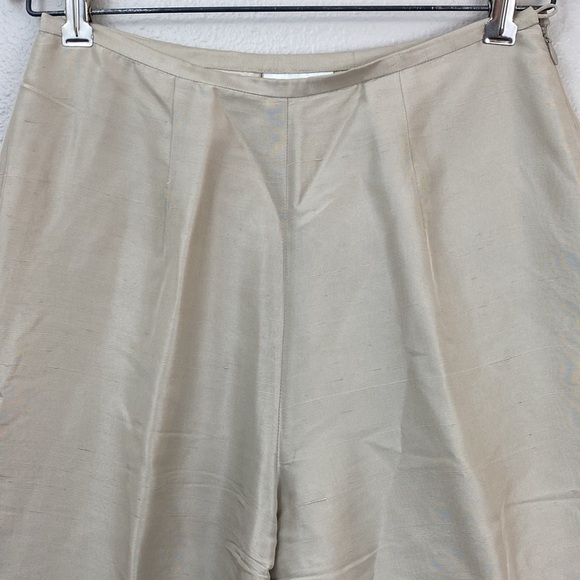 Vintage Madison Studio 100% Silk Khaki Dress Pants Size 8 - Picture 2 of 6